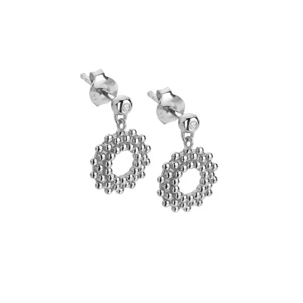 Image of Hot Diamonds Sterling Silver Blossom Earrings DE783
