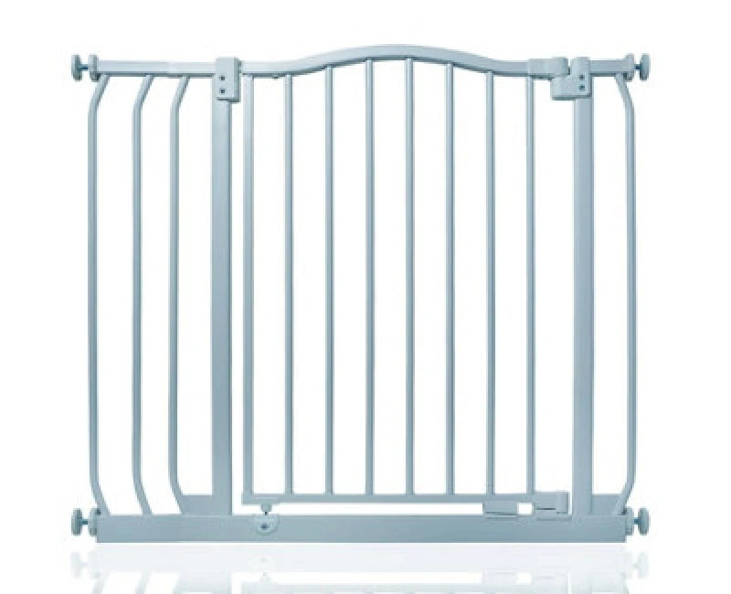 Image of Safetots Curved Top Safety Gate, 80Cm - 89Cm, Matt Grey, Pressure Fit Stair Gate