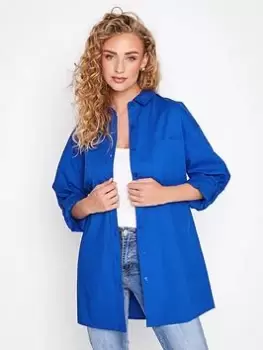 Image of Long Tall Sally Cobalt Oversized Shirt, Blue, Size 16, Women