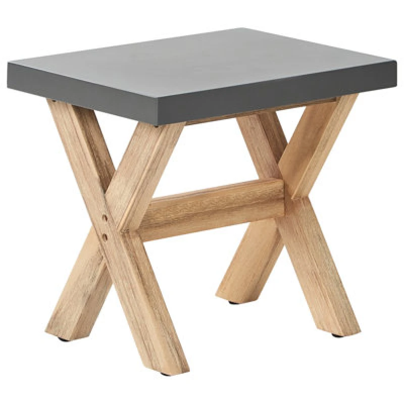 Image of Beliani Garden Stool Olbia Concrete Grey