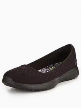 Image of Skechers Microburst One Up Slip On Shoe Black Size 3 Women