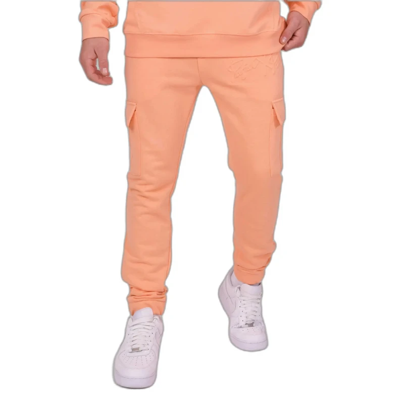 Image of Project X Paris Cargo joggers Project X Paris Logo embossage relief Rose Male L