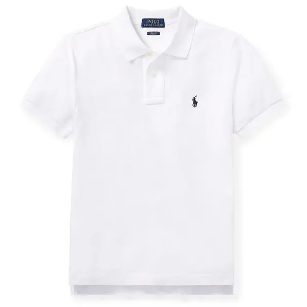 Image of Polo Ralph Lauren Junior Boys Custom Short Sleeve Polo Shirt - White 1 - 2 Years