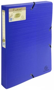 Image of Forever Box File Elastic Closure A4 40mm PP Blue PK8