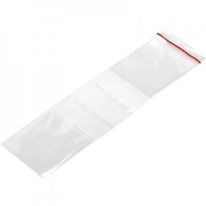 Image of Grip seal bag with write on panel W x H 40 mm x 150 mm Transparent Polyethyl