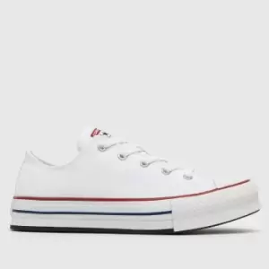 Image of Converse White Lo Eva Lift Platform Youth Trainers