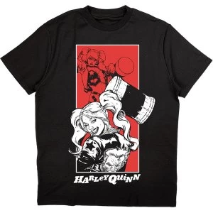 Image of DC Comics - Harley Quinn Hammer Unisex Medium T-Shirt - Black