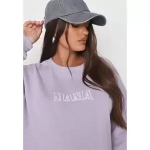 Image of Missguided Maternity Mama Outline Sweat - Purple