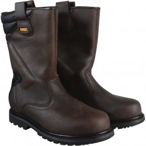 Image of DEWALT Mens Rigger Safety Boots Brown Size 9