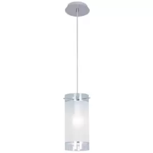 Image of Italux Vigo - Modern Hanging Pendant Chrome 1 Light with Matt Shade, E27