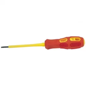 Image of Draper VDE Approved Fully Insulated Plain Slot Screwdriver, 2.5 x 75mm (Sold Loose)