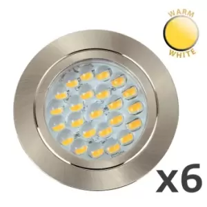 Image of Downlight Caravan/Boat 6 Pack Silver Ceiling Downlight