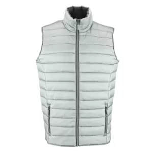 Image of SOLS Mens Wave Padded Water Repellent Bodywarmer/Gilet (M) (Metal Grey)