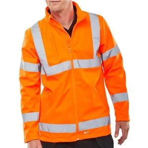 Image of Bseen High Vis Soft Shell Jacket EN20471 GORT3279 Medium Orange Ref