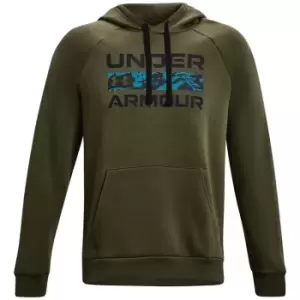 Image of Under Armour Fleece Sign Hoodie Mens - Green
