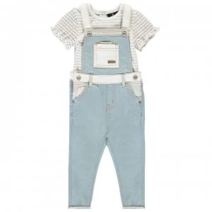 Image of Firetrap Dungaree Set Baby Girls - Light Wash