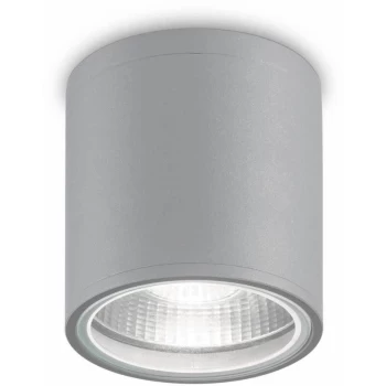 Image of Ideal Lux Gun - 1 Light Round Surface Mounted Downlight Grey IP44