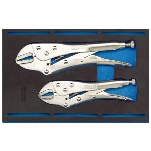 Image of Draper Self Grip Plier Set In 1/4 Drawer EVA Insert Tray (2 Piece)