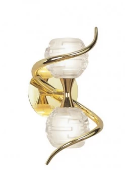 Image of Wall Lamp 2 Switched Light G9, Polished Brass