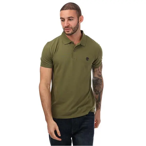 Image of Timberland Stretch Polo Shirt - Green L