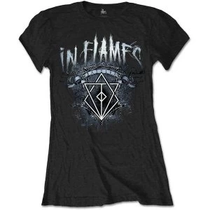 Image of In Flames - Battles Crest Womens Medium T-Shirt - Black