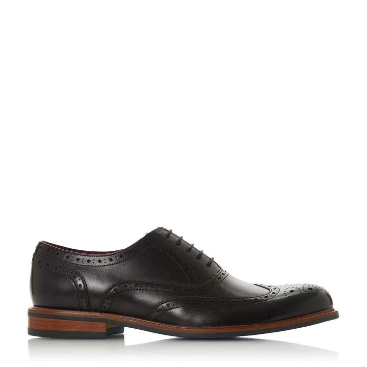 Image of Dune Black 'Pollodium' Heavy Brogue Shoes - 6