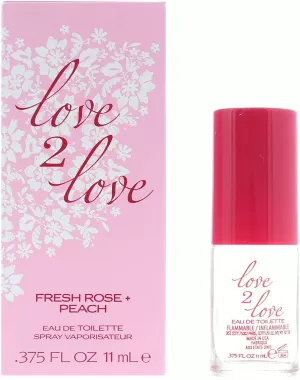 Image of Love 2 Love Fresh Rose & Peach Eau de Toilette For Her 11ml
