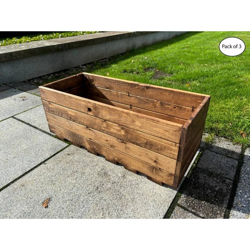 Image of Charles Taylor Multi Pack of 3 - Large Open Berwick Trough - L28 x W76 x H30cm in Light Brown Light Brown Unisex