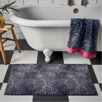 Image of Joules Spot Bath Mat - Navy