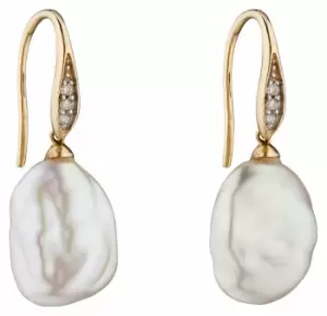 Image of Elements Gold GE2290W 9k Yellow Gold Baroque Pearl And Jewellery