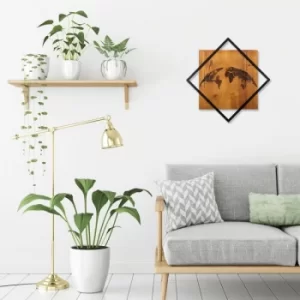 Image of World Walnut Black Decorative Wooden Wall Accessory