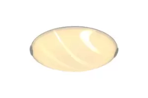 Image of Flush Ceiling 40cm, 1 x 24W LED, 3000K, 1404lm, Polished Chrome, White