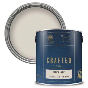 Image of CRAFTED by Crown Flat Matt Interior Wall, Ceiling and Wood Paint - Recipe Book - 2.5L