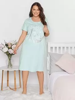 Image of Yours Dumbo Snoozing Nightdress - Blue Size 18-20, Women
