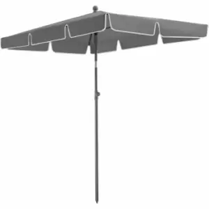 Image of Tectake Parasol Vanessa Height-adjustable And Tiltable (200X125cm) Grey