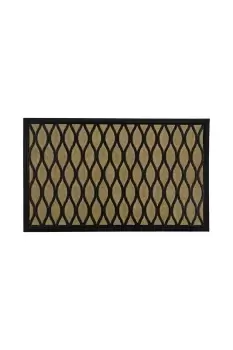 Image of Vienna Rubber Backed Scraper Doormat 45x75cm Droplet