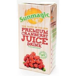 Image of Sunmagic 1 Litre Premium Cranberry Juice Drink Pack of 12 451010