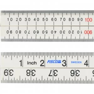 Image of Fisco XFB1ME White Nylon Folding Rule 39" / 1m