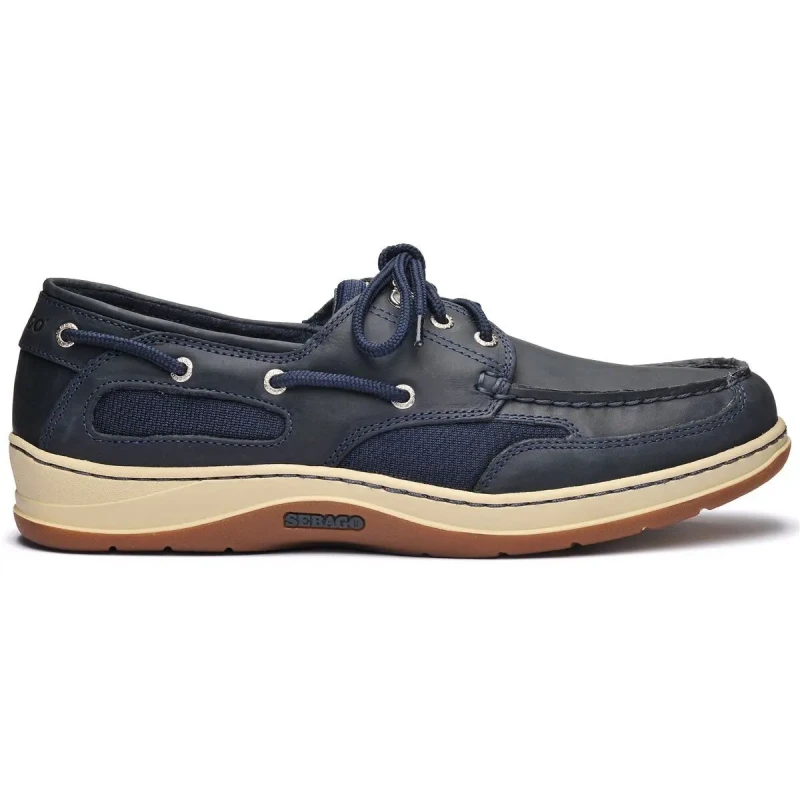 Image of Sebago Oiled leather loafers Sebago Clovehitch II FGL Waxed Bleu Male 42