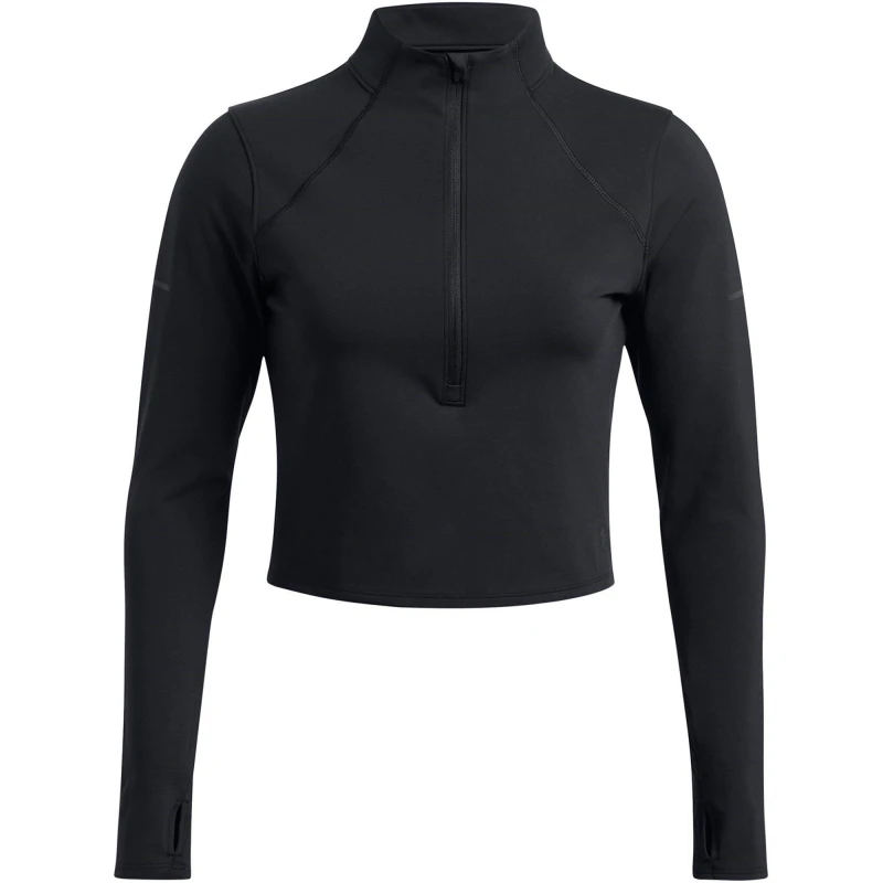 Image of Under Armour Launch Elite Half-Zip Long-Sleeve Performance Top Black female 8 (XS)