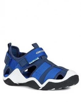 Image of Geox Boys Wader Closed Toe Sandals - Navy/Blue