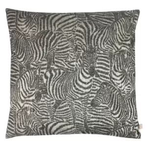 Image of Kai Hector Polyester Filled Cushion Viscose Polyester Cotton Ebony