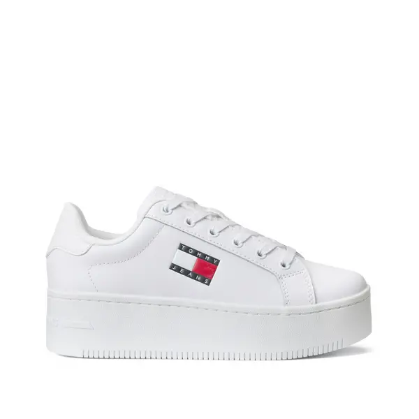 Image of Leather Platform Trainers