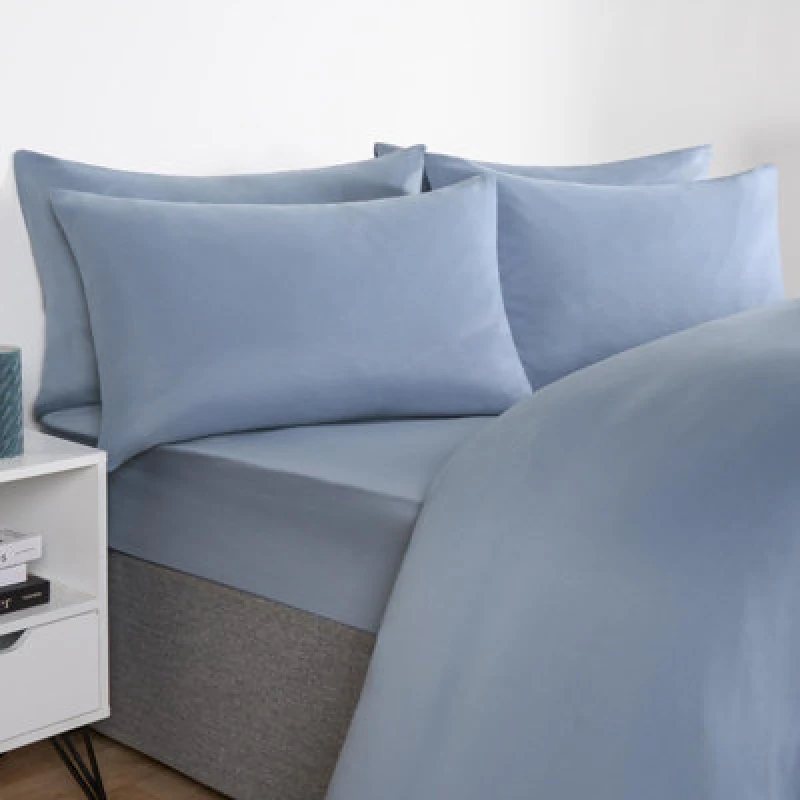 Image of OHS OHS 2 Pack Soft Microfibre Wrinkle Resistant Housewife Pillowcases in Blue Size: Standard Pillow Case Blue Standard Pillow Case Unisex 502743419