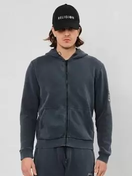 Image of Religion Acid Tag Hoodie, Indigo, Size S, Men