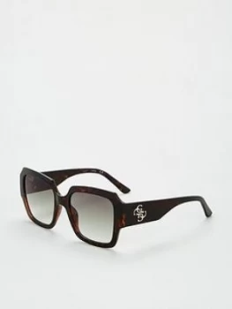 Image of Guess Square Sunglasses - Havana