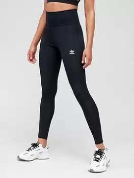 Image of adidas Originals Tonal 3 Stripes Leggings - Black, Size 6, Women