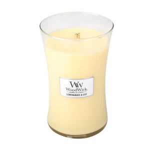 Image of WoodWick Lemongrass and Lily Large Jar Candle 609.5g