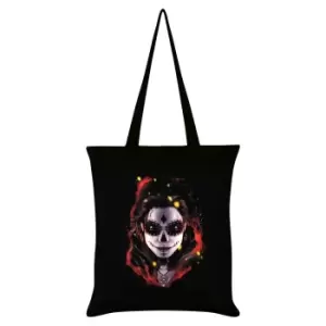 Image of Grindstore Luminous Calaveras Tote Bag (One Size) (Black/White/Red)