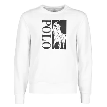 Image of Polo Ralph Lauren SWEATSHIRT A CAPUCHE EN JOGGING DOUBLE KNIT TECH AVEC BIG PONY P mens Sweatshirt in White - Sizes EU XXL,EU S,EU M,EU L,EU XL,EU XS